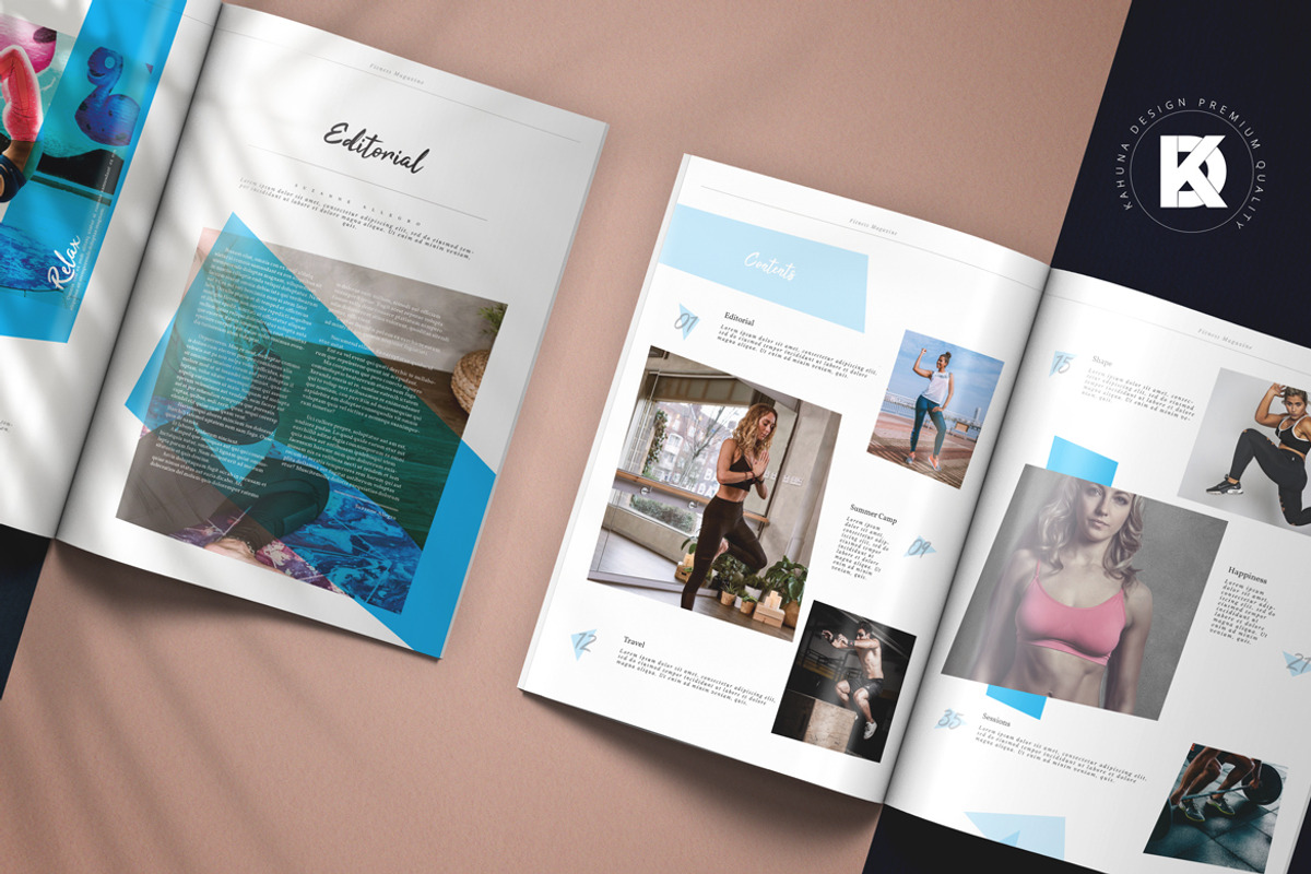 Fitness Sport Magazine, a Magazine Template by Kahuna Design (Photo 2 of 9)