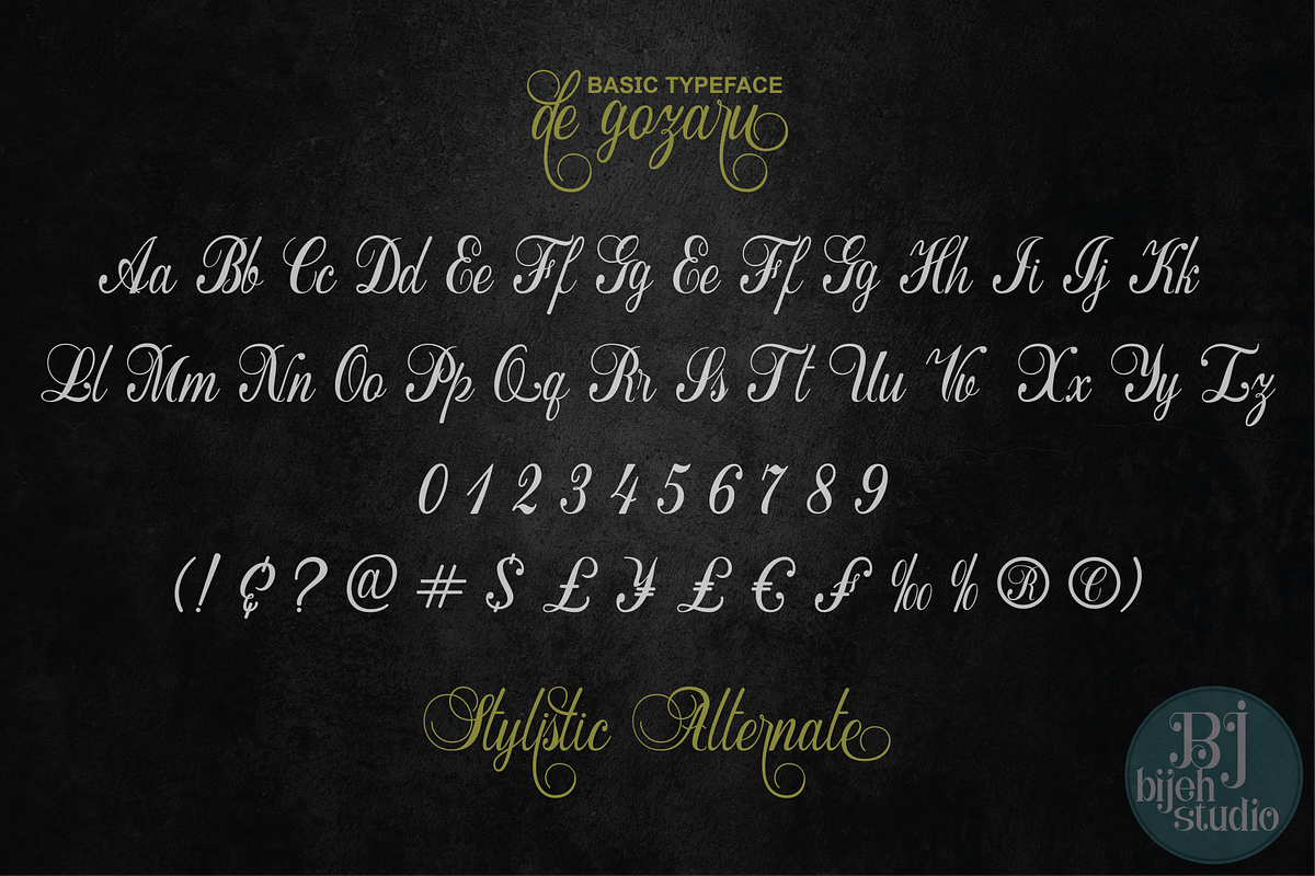De Gozaru, a Script Font by Bijeh Studio (Photo 6 of 8)