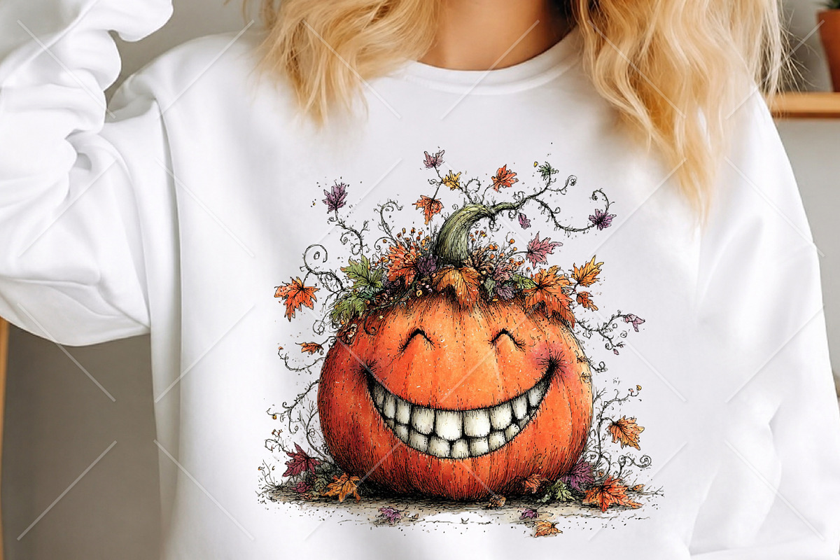 Whimsical Halloween Pumpkin Clipart, a Seasonal Illustration by Canvas Craft (Photo 5 of 10)