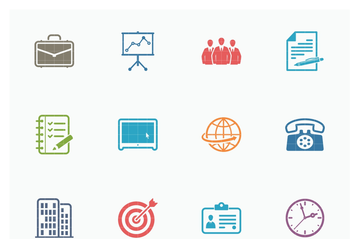 Colored Business & Office Icons, an Outline Icon by introwiz1