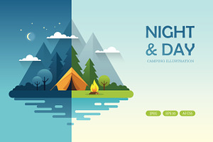 Camping illustration