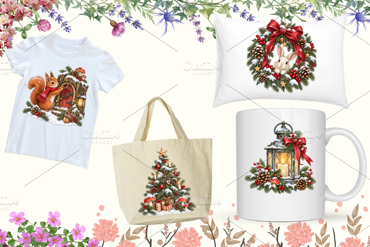 Cozy Christmas Clipart Bundle PNG, a Seasonal Illustration by Ink Gallery (Photo 5 of 8)