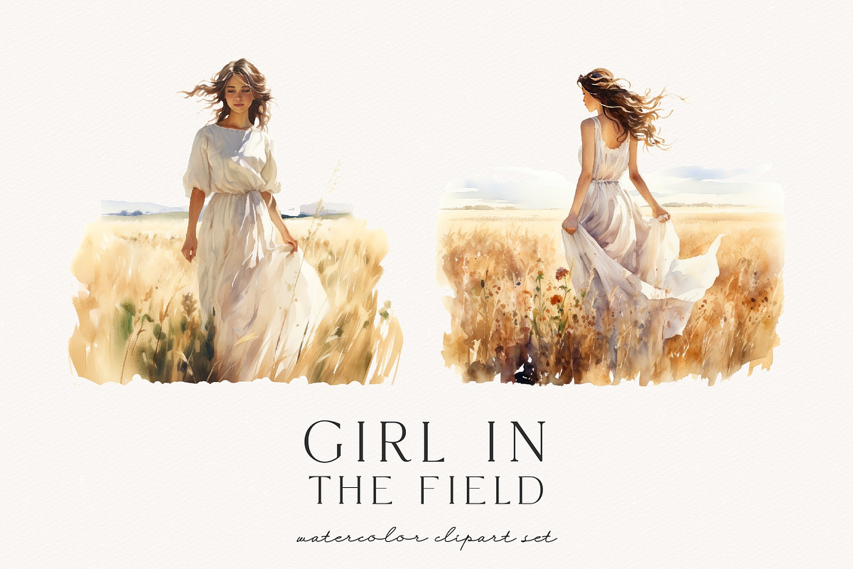 Girl In The Field, a Person Illustration by PeDe Designs (Photo 4 of 6)