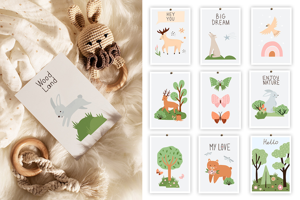 Woodland - cute collection, an Animal Illustration by roskque (Photo 7 of 11)