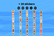 Cute Kawaii Animals Bookmarks, an Education Illustration by Palau (Thumbnail 12 of 12)