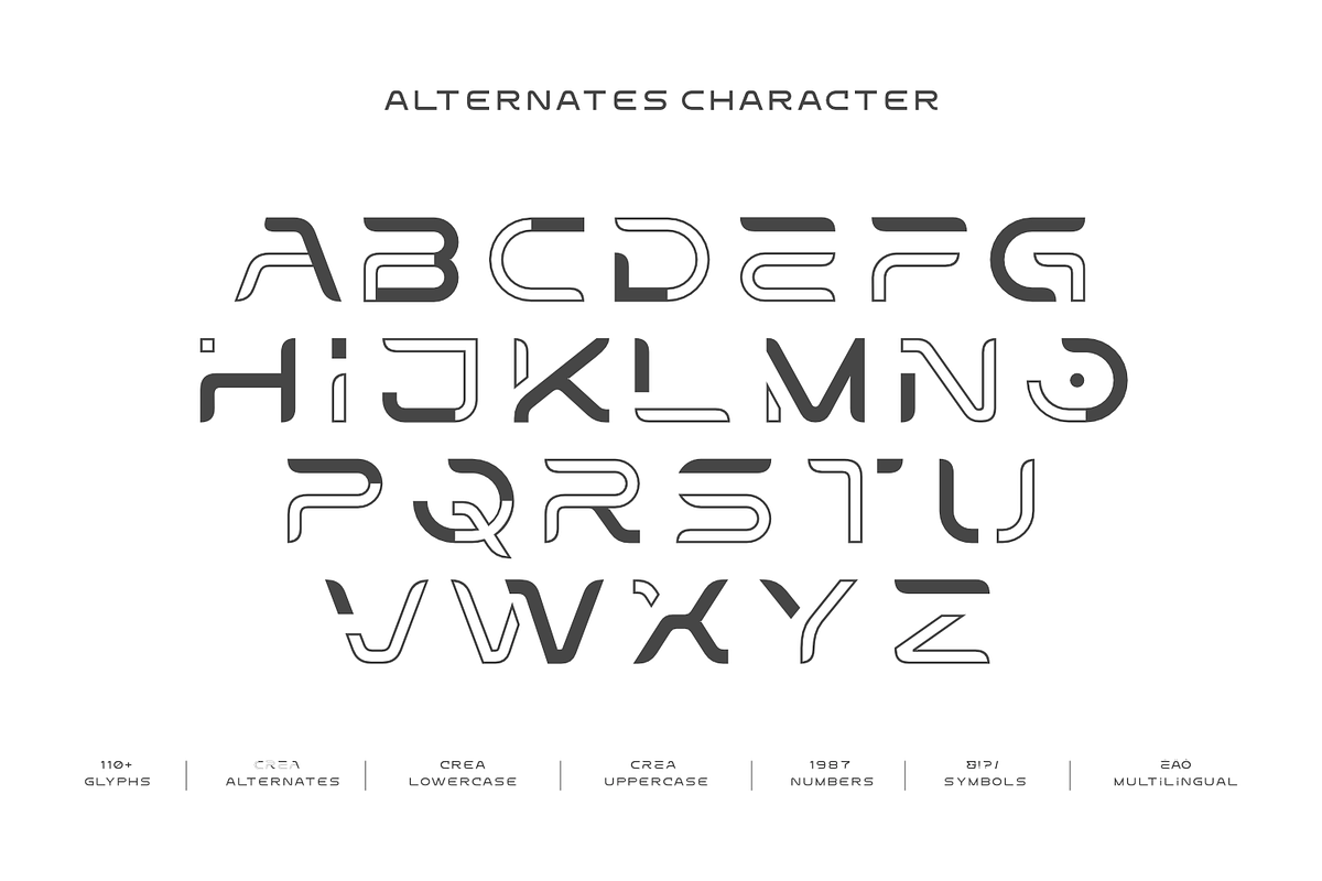 Egos-Futuristic Sci-Fi Display Font, a Sans Serif Font by Linecreative (Photo 5 of 10)