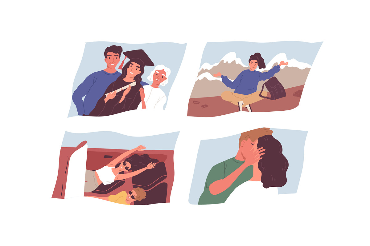 Girl memories, life scenes set, a Person Illustration by Good Studio (Photo 2 of 4)
