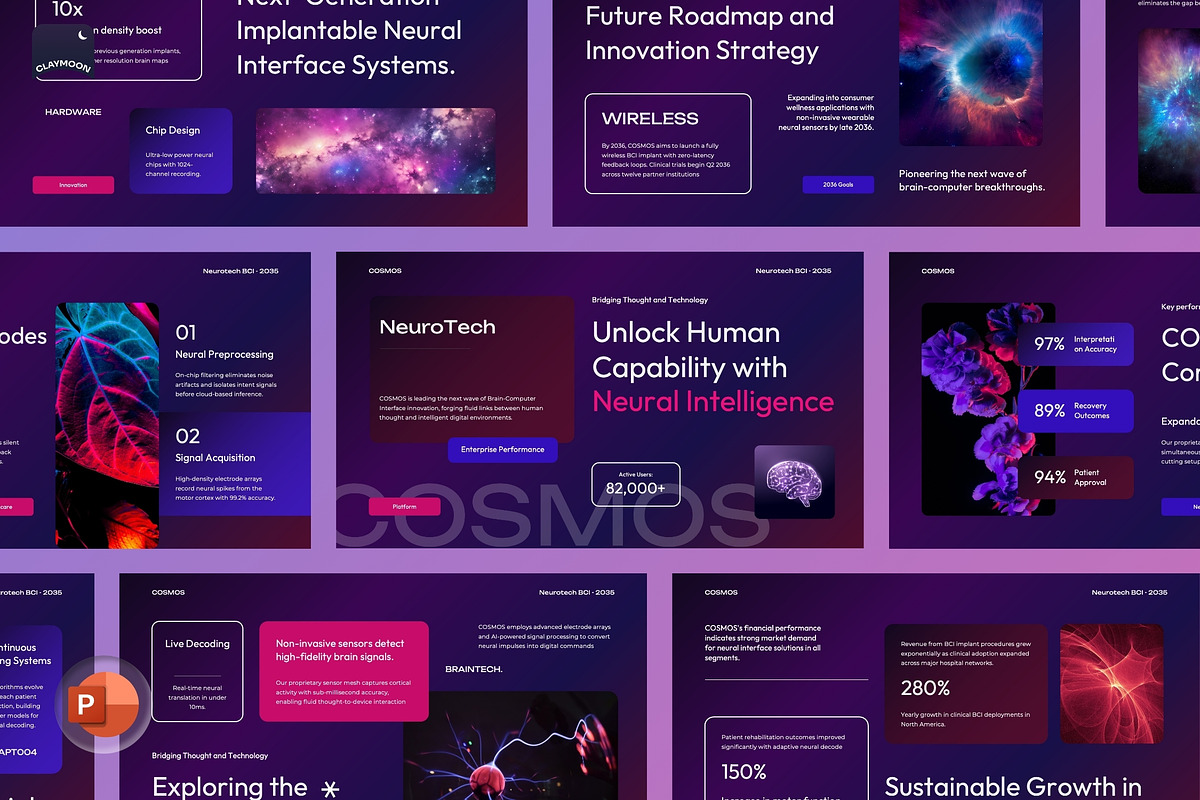 Neural Intelligence Platform, a Presentation Template by Claymoon Lab (Photo 2 of 7)