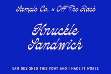 Knuckle Sandwich Script Typeface