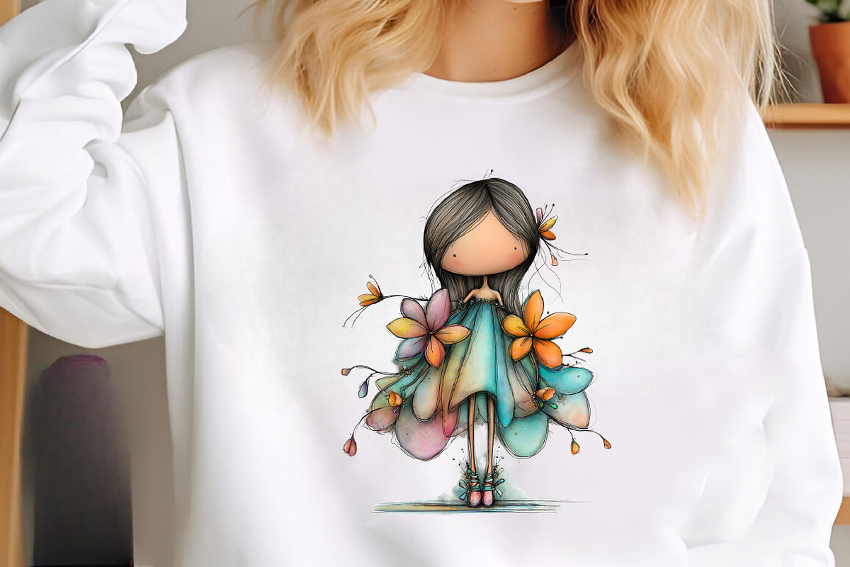 Whimsical spring fairy clipart, an Illustration by SinaCreation (Photo 5 of 11)