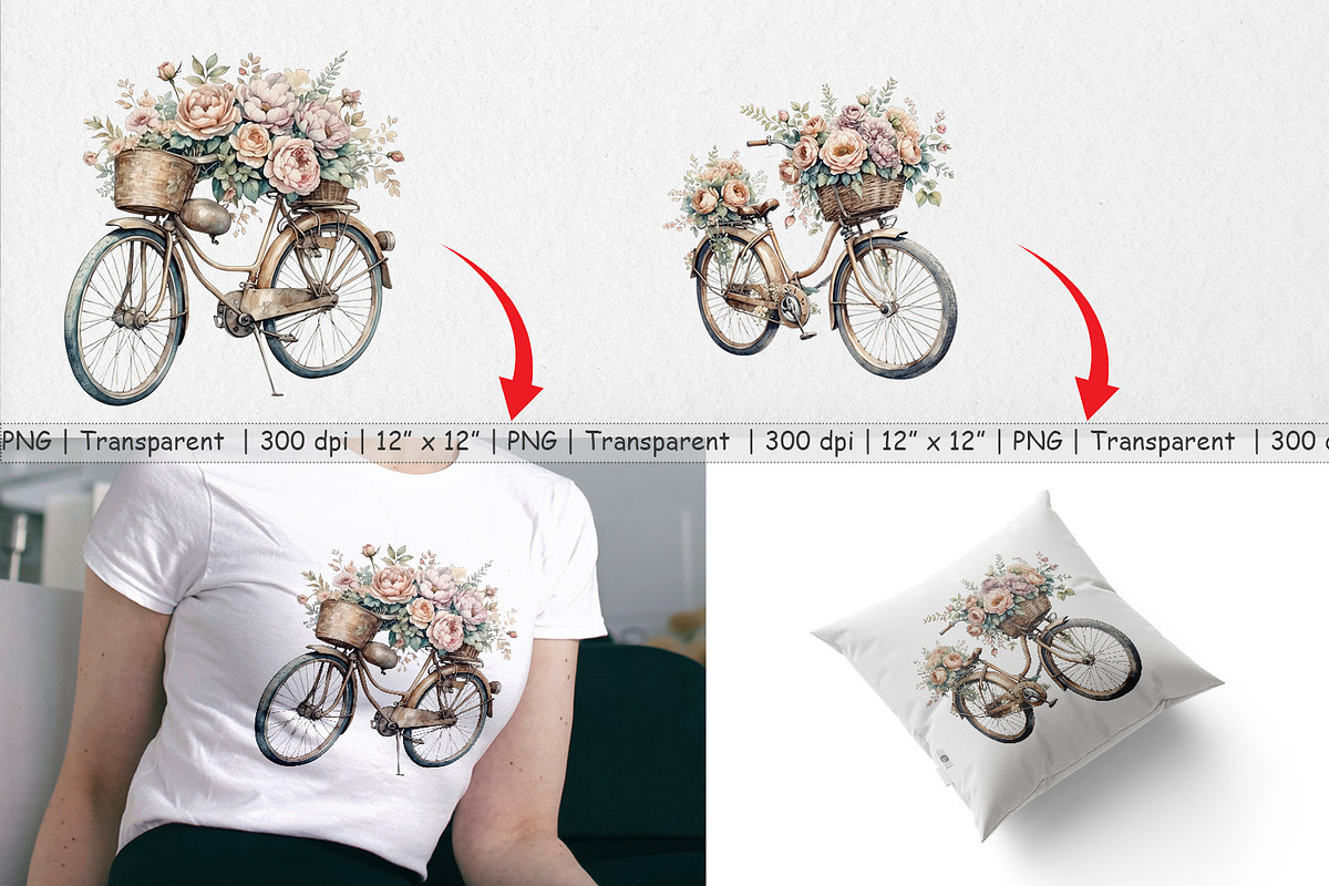 Vintage Bike Clipart, a Graphic by Artnoy (Photo 3 of 5)
