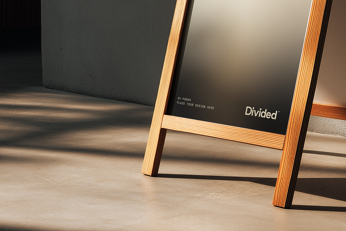 A-Frame Mockup DV-PS004, a Mockup by Divided.co (Photo 3 of 3)