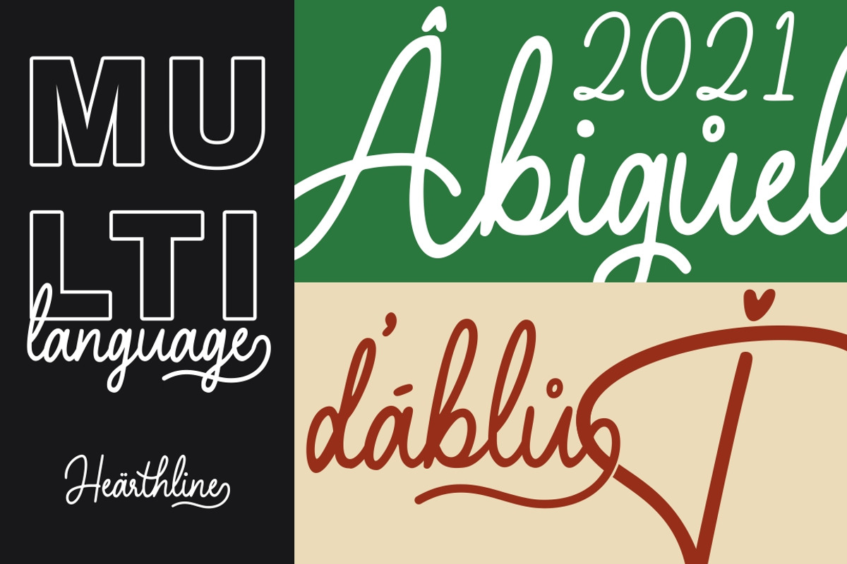 Hearthline - Monoscript Font preview 7