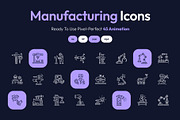 Animated Manufacturing Icon Art Set, an Outline Icon by Prosymbols (Thumbnail 1 of 4)