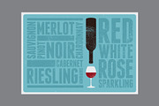 Wine types grunge vector poster set., a Food Illustration by PoPaShop (Thumbnail 6 of 7)