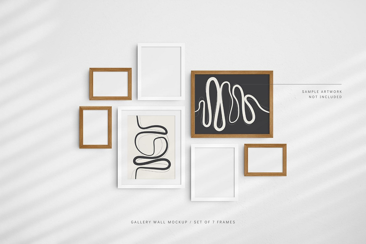 Gallery Wall Mockup | 7 Frames, a Household Mockup by DESIGN BY nube (Photo 4 of 9)