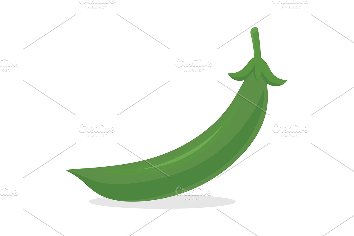Green Peas and Pea Pods Vector Set, an Object Graphic by Gomolach (Photo 2 of 7)