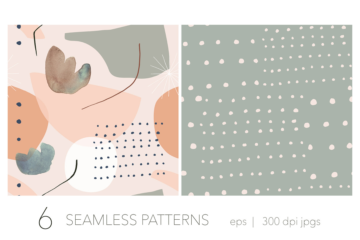 Modern Floral Watercolor Collection, a Pattern Graphic by The Collective Studio (Photo 3 of 8)