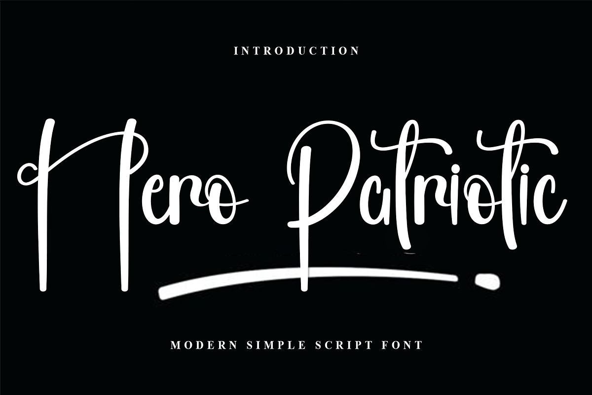 Hero Patriotic, a Handwritten Font by FreshTypeINK (Photo 1 of 7)