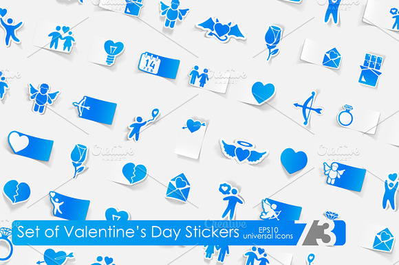 73 Valentines Day Stickers