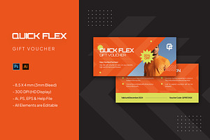 Quick Flex - Gift Voucher, a Print Template by StreaksideStd