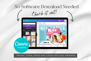 Kids Newsletter Canva Template