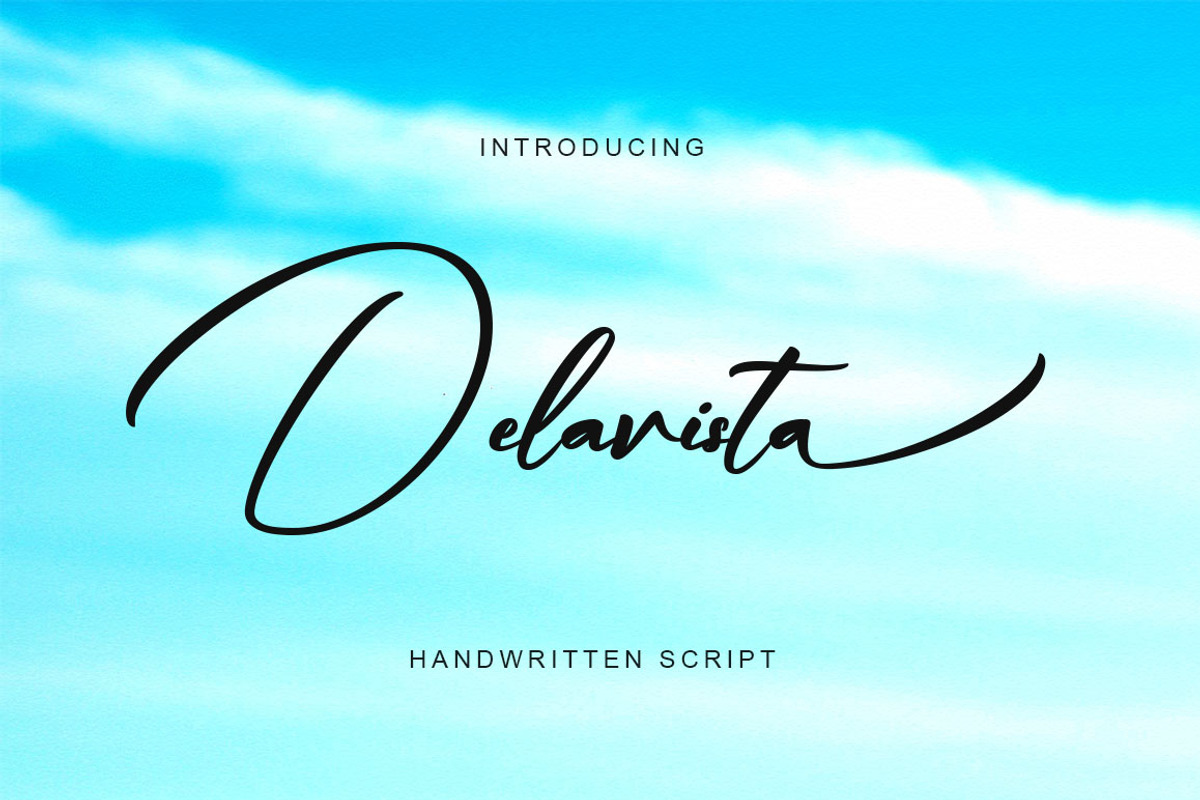 Delavista, a Script Font by Gatype (Photo 1 of 8)