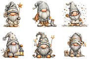Sparkling New Year Gnome Clipart, an Illustration by CraftArtStudio (Thumbnail 3 of 6)