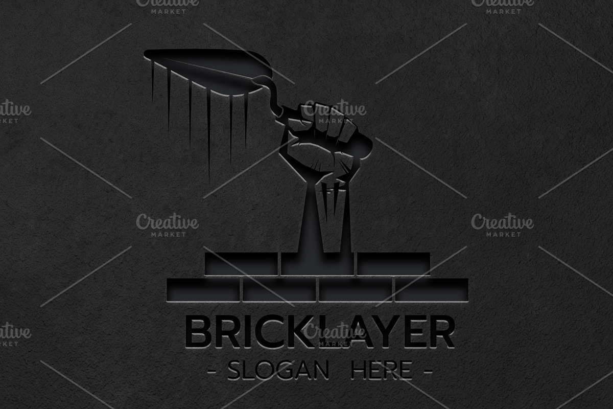 Bricklayer logo template vector, a Branding & Logo Template by essense (Photo 2 of 2)