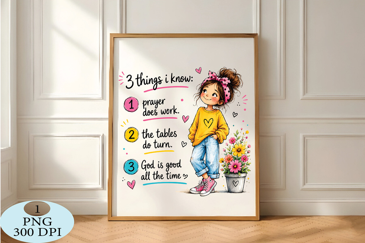 3 Things I Know Christian Girl PNG, a Seasonal Illustration by Daily.Designs (Photo 5 of 5)