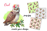 Watercolor animal cliparts,patterns., an Animal Illustration by yulia.sukhanova (Thumbnail 2 of 5)