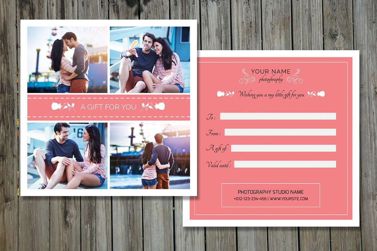 Photographer Gift Certificate-V02, a Card Template by Template Shop (Photo 1 of 3)
