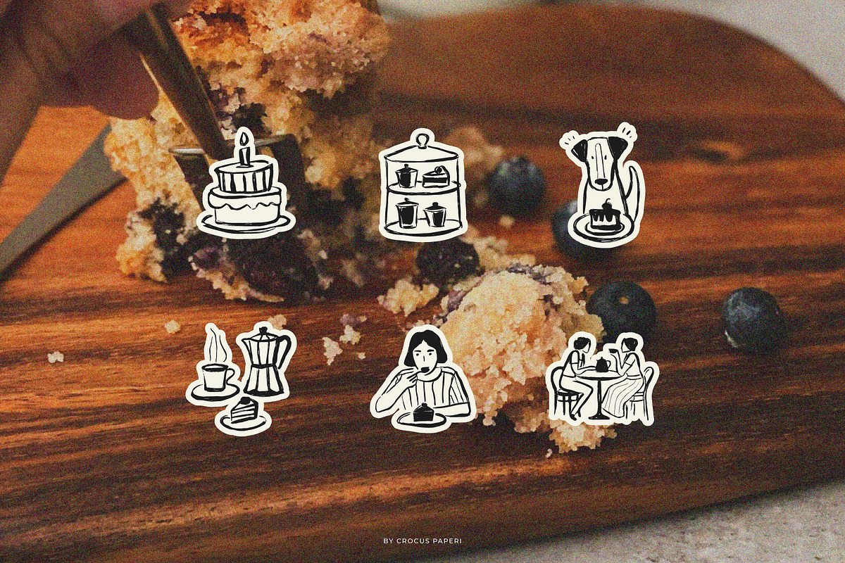 BAKERY line art illustrations, a Food Illustration by Crocus Paperi (Photo 2 of 7)