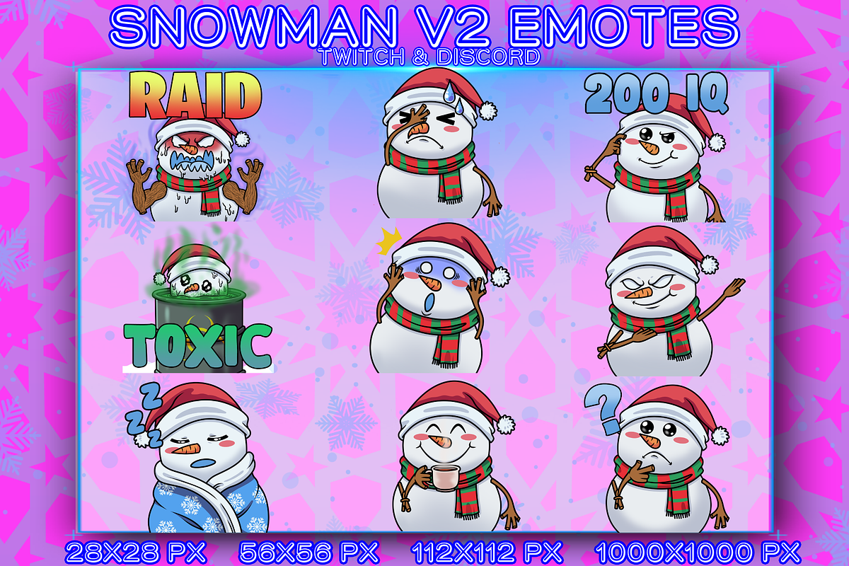 snowman v2 emotes, an Object Graphic by YUNGMOTS