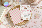 Cowgirl Invitation and Phone Invite, a Templates & Theme by VeliusCreativeStudio (Thumbnail 1 of 5)