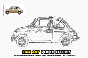 Line Art Photo Effect for Photoshop, an Action Add-On by 3d_model_tifotizi