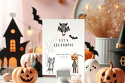 Cute Halloween watercolor clipart, a Seasonal Illustration by Grace Noboa Illustrations (Thumbnail 3 of 12)