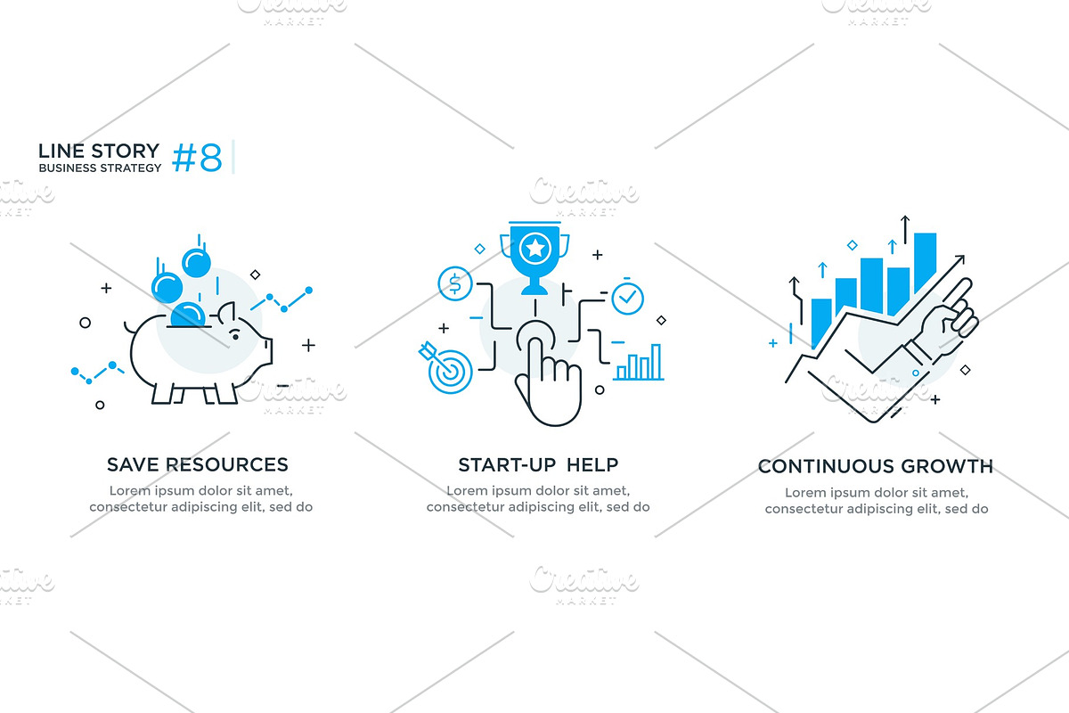 Set of illustrations concept with, a Finance Illustration by turbodesign
