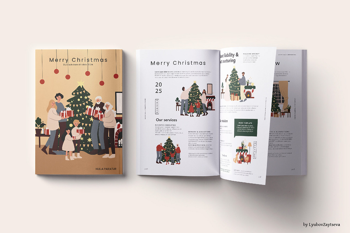 Merry Christmas clipart, a Seasonal Illustration by LyubovZaytseva (Photo 18 of 18)