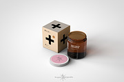 Amber Cosmetics Jar & Box Mock-Up, a Product Mockup by TSOBG (Thumbnail 11 of 18)