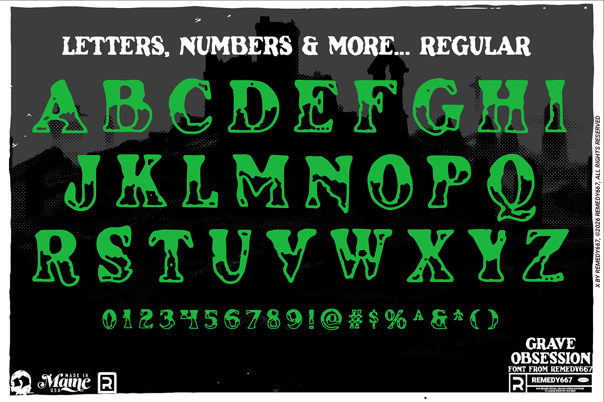 Grave Obsession - Grunge Font, a Serif Font by Remedy667 (Photo 8 of 9)