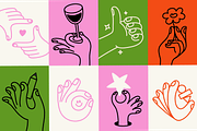 Hands, vector illustrations, an Illustration by venimo (Thumbnail 7 of 11)