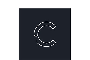 Geometric letter C initial logo., a Branding & Logo Template by LOGOCREATIVE