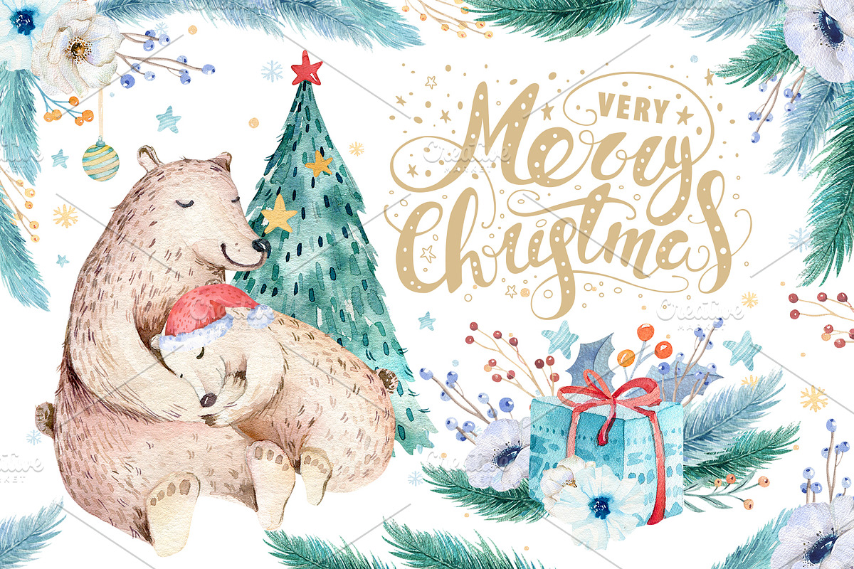 Christmas bear collection, an Animal Illustration by Peace ART (Photo 4 of 11)