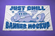 Horizontal Fabric Banner Mockup, an Advertising Mockup by Designer Dude (Thumbnail 1 of 2)