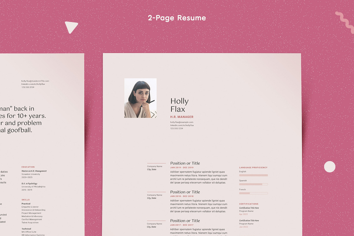 Resume Template CV with Photo, a Resume Template by More Profesh (Photo 2 of 10)