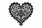 Floral Heart Silhouette Set, an Illustration by Gfx_Store (Thumbnail 7 of 21)