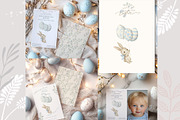 Cute Baby Bunny Easter Clipart, an Animal Illustration by AlenaVlasko stock Market (Thumbnail 4 of 5)