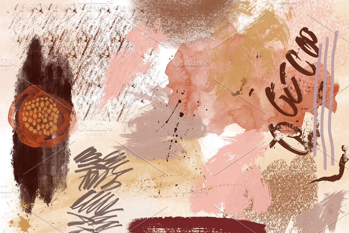 80 Splatters/Strokes for Procreate, a Brush Add-On by Li Zamperini (Photo 2 of 7)