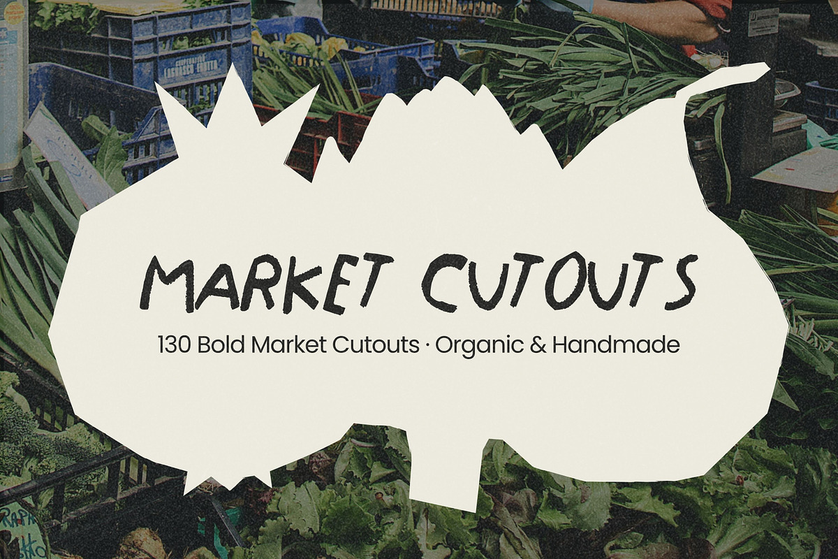 Market Cutouts: 130 Textured Shapes, a Food Illustration by Veyla (Photo 1 of 15)